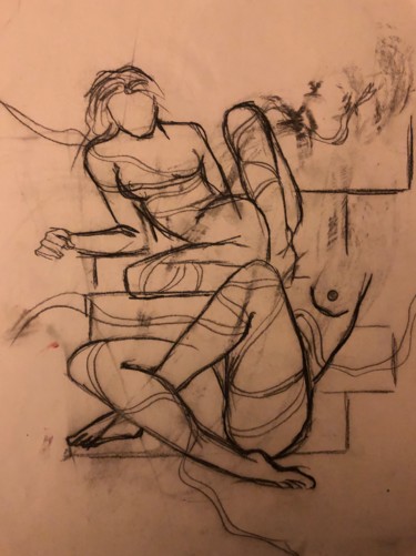 Dessin nu Dessin intitulée "Dessin nu" par Gutierrez, Œuvre d'art originale, Crayon