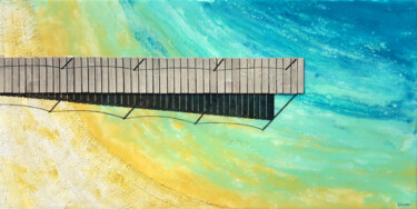 Entre Terre & Mer - le ponton Painting titled "Entre Terre & Mer -…" by Geordie, Original Artwork, Acrylic