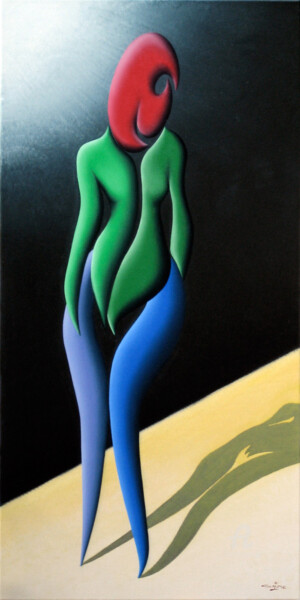 Peinture intitulée "Pin-up "Eléments à…" par G.Aime, Œuvre d'art originale, Huile
