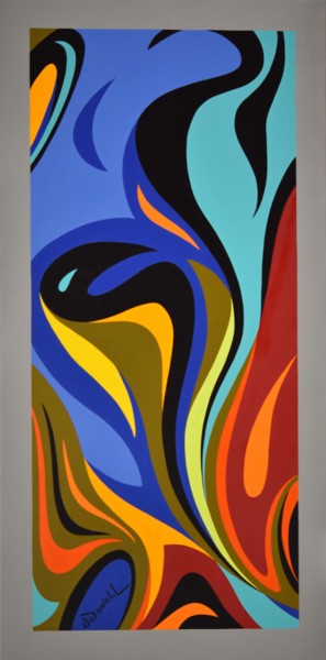 Peinture intitulée "Volutes" par Danielle Braillon (DANIELL), Œuvre d'art originale, Huile
