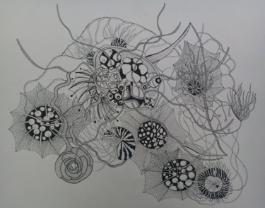 Drawing titled "post-anthropocene-n…" by Christophe Gueraut, Original Artwork, Marker