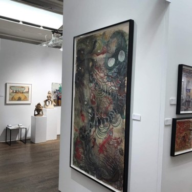 Peinture intitulée "Outsider Art Fair N…" par Izabella Ortiz, Œuvre d'art originale