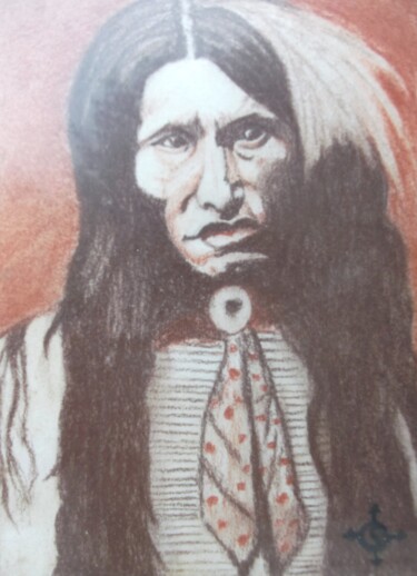 雕塑 标题为“indien cheyenne” 由Christophe Schaefer, 原创艺术品