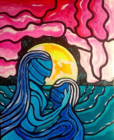 Peinture intitulée "Qui sommes nous?" par Marc Felix, Œuvre d'art originale, Acrylique