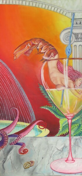 Painting titled "Drieluik rechts (de…" by Bob Ivens, Original Artwork, Oil Mounted on Wood Stretcher frame