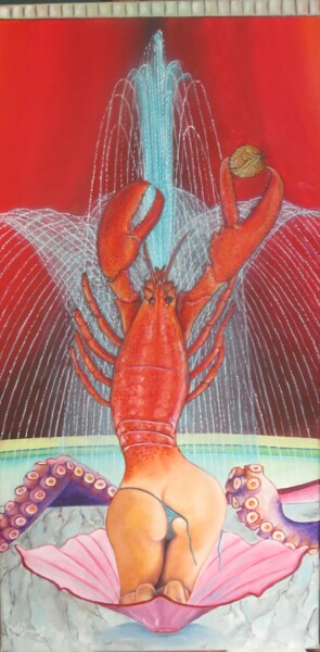 De notenkraakster (drieluik) 绘画 标题为“De notenkraakster (…” 由Bob Ivens, 原创艺术品, 油 安装在木质担架架上