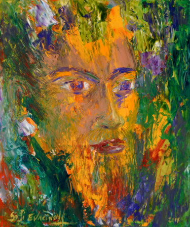 Painting titled "dévisagé 17" by Marie-Sophie Ewreïnoff (Sofi Ewreïnoff), Original Artwork, Oil