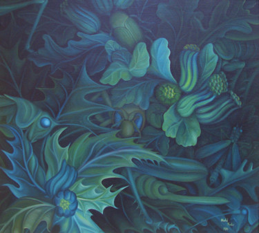 Peinture intitulée "Animals" par Vinko Hlebs, Œuvre d'art originale, Huile
