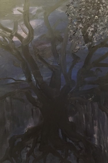 Purple tree.jpg Peinture intitulée "Purple tree.jpg" par Eliza Matica, Œuvre d'art originale, Huile