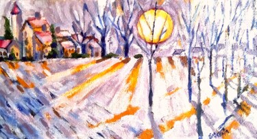 Peinture intitulée "Verger/ quatrieme f…" par Slobodan Spasojevic (Spaki), Œuvre d'art originale, Huile