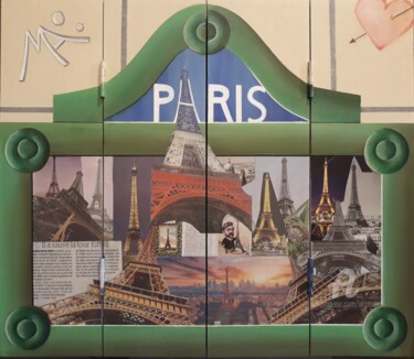 Ζωγραφική με τίτλο "Florilège Eiffel" από Marina Argentini, Αυθεντικά έργα τέχνης