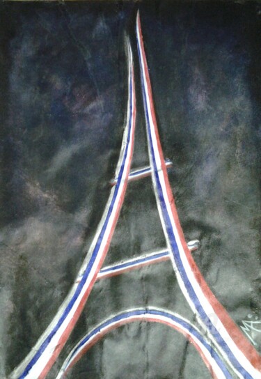 Σχέδιο με τίτλο "T. Eiffel" από Marina Argentini, Αυθεντικά έργα τέχνης