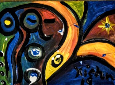 Painting titled "Light in Darkness" by Georg Kiehn, Original Artwork