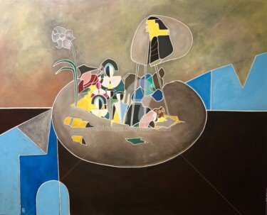 The Travelers,or,Entre Ciel et Terre (Between Sky and Earth) 「The Travelers,or,En…」というタイトルの絵画 Elodie M. Richardによって, オリジナルのアートワーク, アクリル