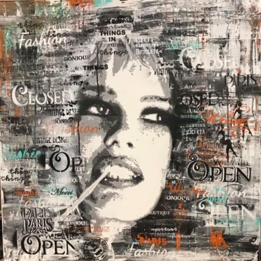 Peinture intitulée "brigitte bardot" par Fabienne Dagnet, Œuvre d'art originale, Acrylique