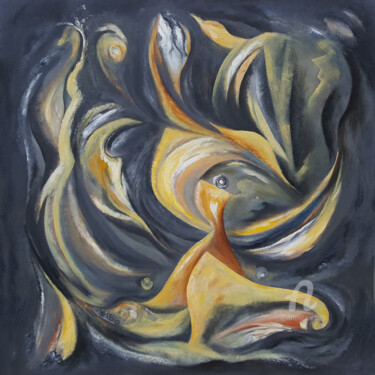 Peinture intitulée "Passager Tempête" par Liliane Cima, Œuvre d'art originale, Acrylique Monté sur Châssis en bois
