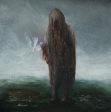 Peinture intitulée "Birdfeeder" par Przemek Kret, Œuvre d'art originale, Huile