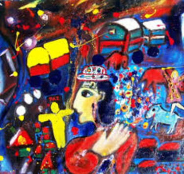 Painting titled "Gitanos" by Georg Kiehn, Original Artwork