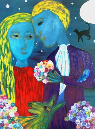 Painting titled "Rendezvous" by Georg Kiehn, Original Artwork