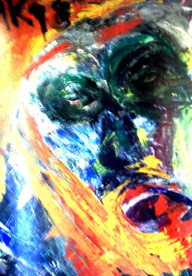 Painting titled "Pain" by Georg Kiehn, Original Artwork, Acrylic