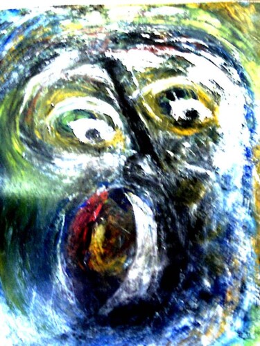 Painting titled "Fear" by Georg Kiehn, Original Artwork, Acrylic