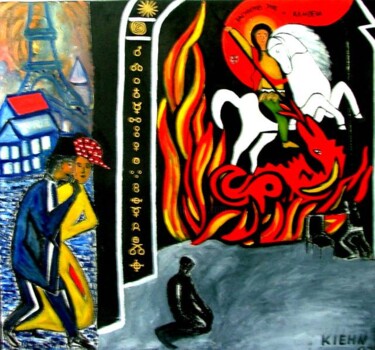 Painting titled "Paris" by Georg Kiehn, Original Artwork