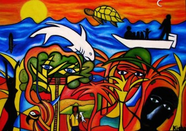 Painting titled "My Life on Roatan,1…" by Georg Kiehn, Original Artwork