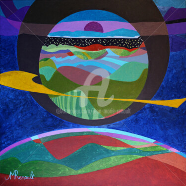 Painting titled ""Valensole"" by Jean-Marie Renault, Original Artwork, Acrylic