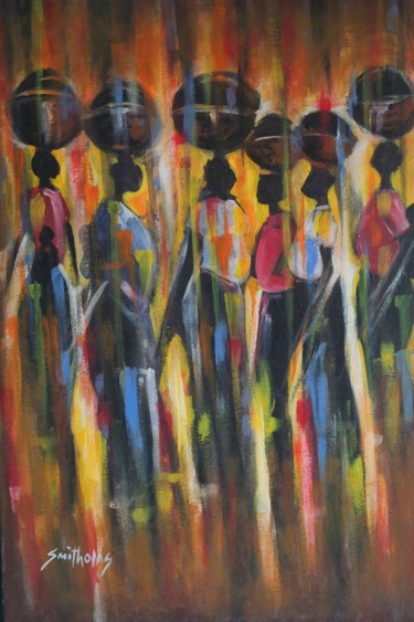 Homeward women 绘画 标题为“Homeward women” 由Olaoluwa Smith, 原创艺术品, 油