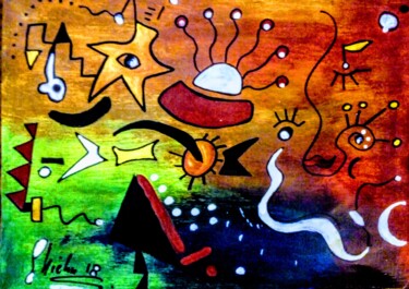 Painting titled "Sunset" by Georg Kiehn, Original Artwork, Acrylic