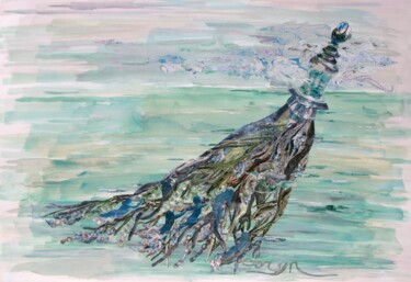 Collages titled "Profondeurs.jpg" by Corinne Barnett, Original Artwork, Paper