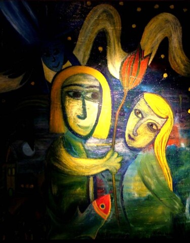 Painting titled "Rendezvous" by Georg Kiehn, Original Artwork