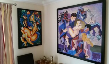 2 sold paintings Painting titled "2 sold paintings" by Kaola Oty, Original Artwork