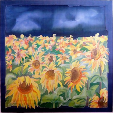 Painting titled "provence-sunflowers" by Morethansilk, Original Artwork, Other