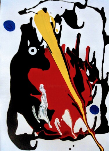 Painting titled "Broken Heart" by Georg Kiehn, Original Artwork, Acrylic