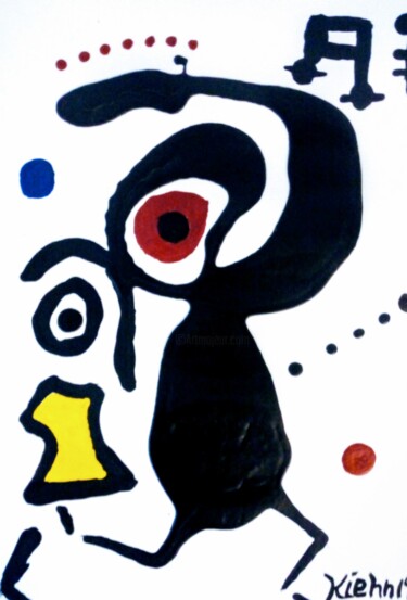 Painting titled "Dancing Cow" by Georg Kiehn, Original Artwork, Acrylic