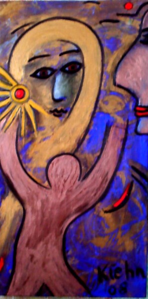 Painting titled "Giving up to Univer…" by Georg Kiehn, Original Artwork, Acrylic