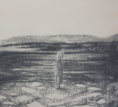 Dessin intitulée "Winter Lullaby" par Przemek Kret, Œuvre d'art originale, Fusain