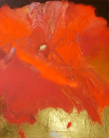 绘画 标题为“Gold And Red Medium…” 由Ilgvars Zalans, 原创艺术品, 丙烯