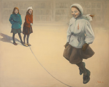 Behind the Wall: Moscow 80 Painting titled "Behind the Wall: Mo…" by Nata Zaikina, Original Artwork, Oil