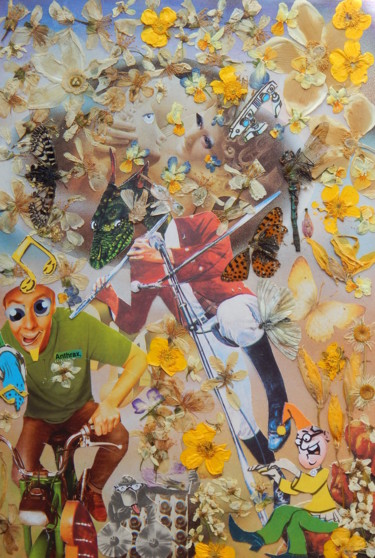 Collages intitulée "Burn after reading.…" par Phil Colisov, Œuvre d'art originale, Autre