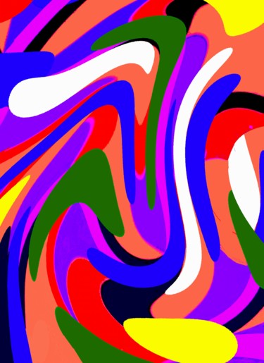 Digital Arts titled "Game Of Colors xvii" by Peter Jalesh, Original Artwork, Digital Painting
