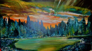 绘画 标题为“Crépuscule  Acryliq…” 由Alphonse Pappalardo, 原创艺术品, 丙烯