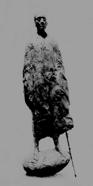 Sculpture titled "松尾芭蕉 - Basho" by Mikhail Iakovlev, Original Artwork, Bronze