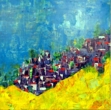 Malerei mit dem Titel ""Rainbow City"  Sta…" von Urs, Original-Kunstwerk, Acryl