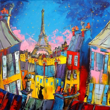 Peinture intitulée "Sans toi Paris n'es…" par Jpdouchez, Œuvre d'art originale