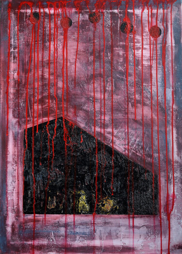 Beckett Perspective Painting titled "Beckett Perspective" by Iliana Ovtcharova, Original Artwork, Acrylic Mounted on Wood Stretcher frame