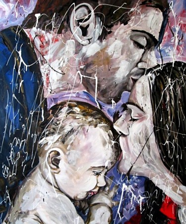 제목이 "wonder-threesome"인 미술작품 Ludo Sevcik로, 원작, 아크릴