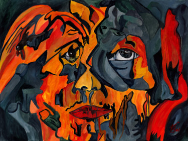 die Sehnsucht und der Mut Schilderij getiteld "die Sehnsucht und d…" door Vera Boldt, Origineel Kunstwerk, Aquarel