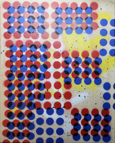 Schilderij getiteld "Stereo love" door Aleksandrduke, Origineel Kunstwerk, Acryl